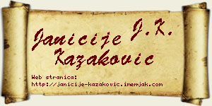 Janićije Kazaković vizit kartica